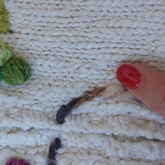 Design Options Philip & Jane Gordon Grapevine Grapes White Cardigan Sweater Med - Picture 7 of 8